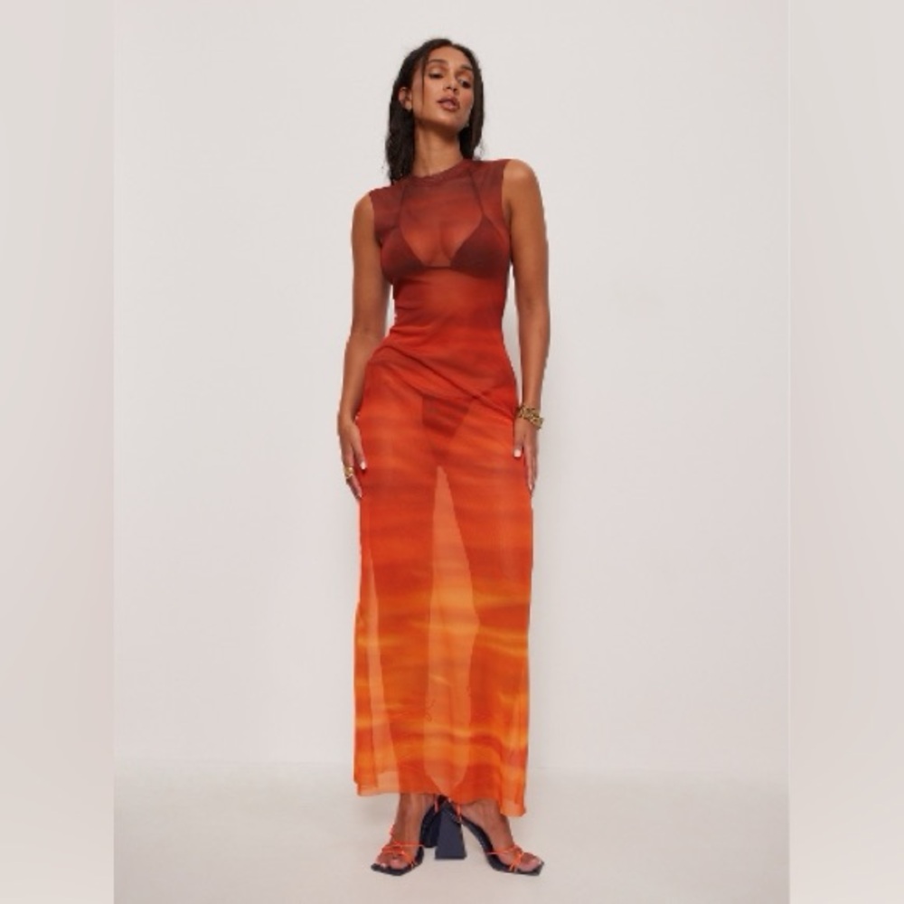 Na-Kd x Elin Warnqvist sunset mesh dress, medium, NWT - Picture 5 of 12